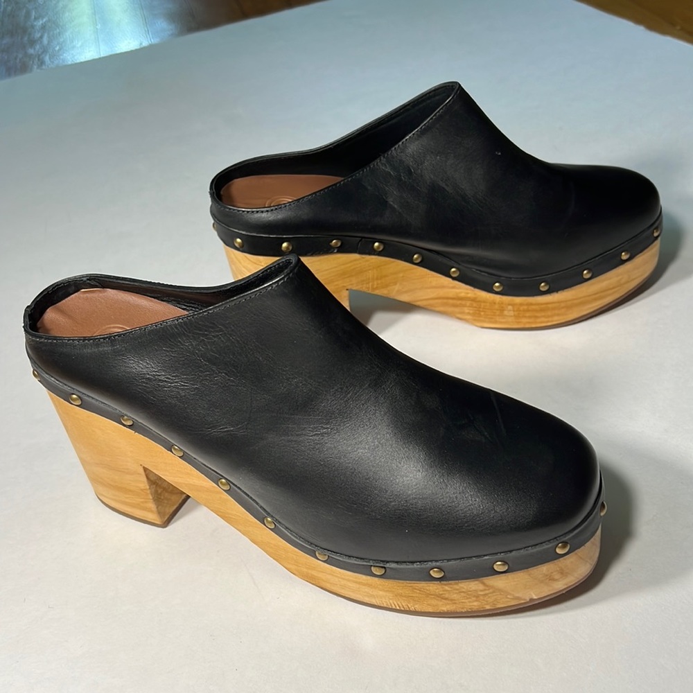 UO brand new black leather clog, size 10, NWOT